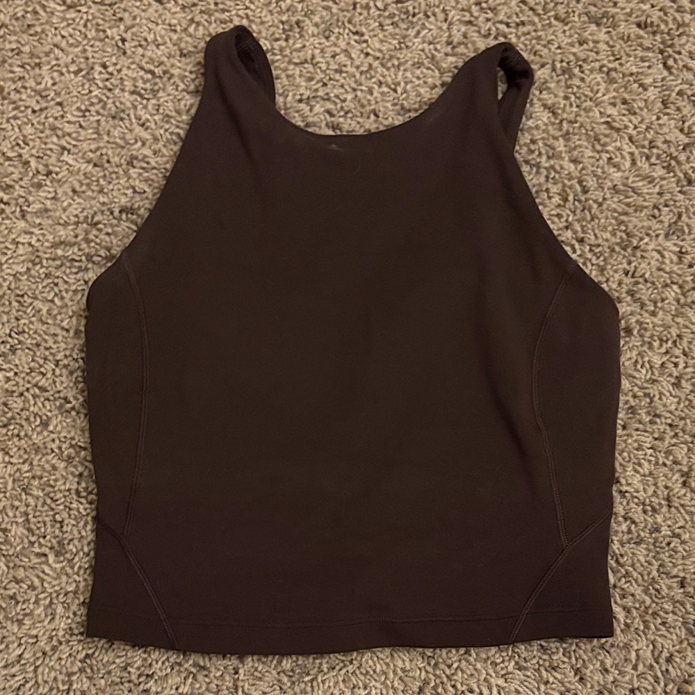 Dark Brown Sleeveless Top